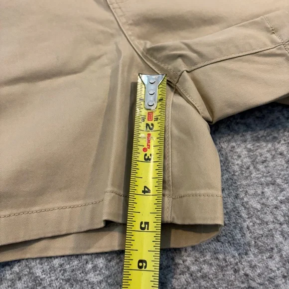 NWT a.n.a Mid Rise Midi Shorts Size 14 Khaki Cotton Blend Summer Casual - Picture 10 of 10